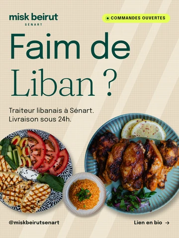 Faim de Liban ? Traiteur libanais à Sénart, livraison sous 24 h